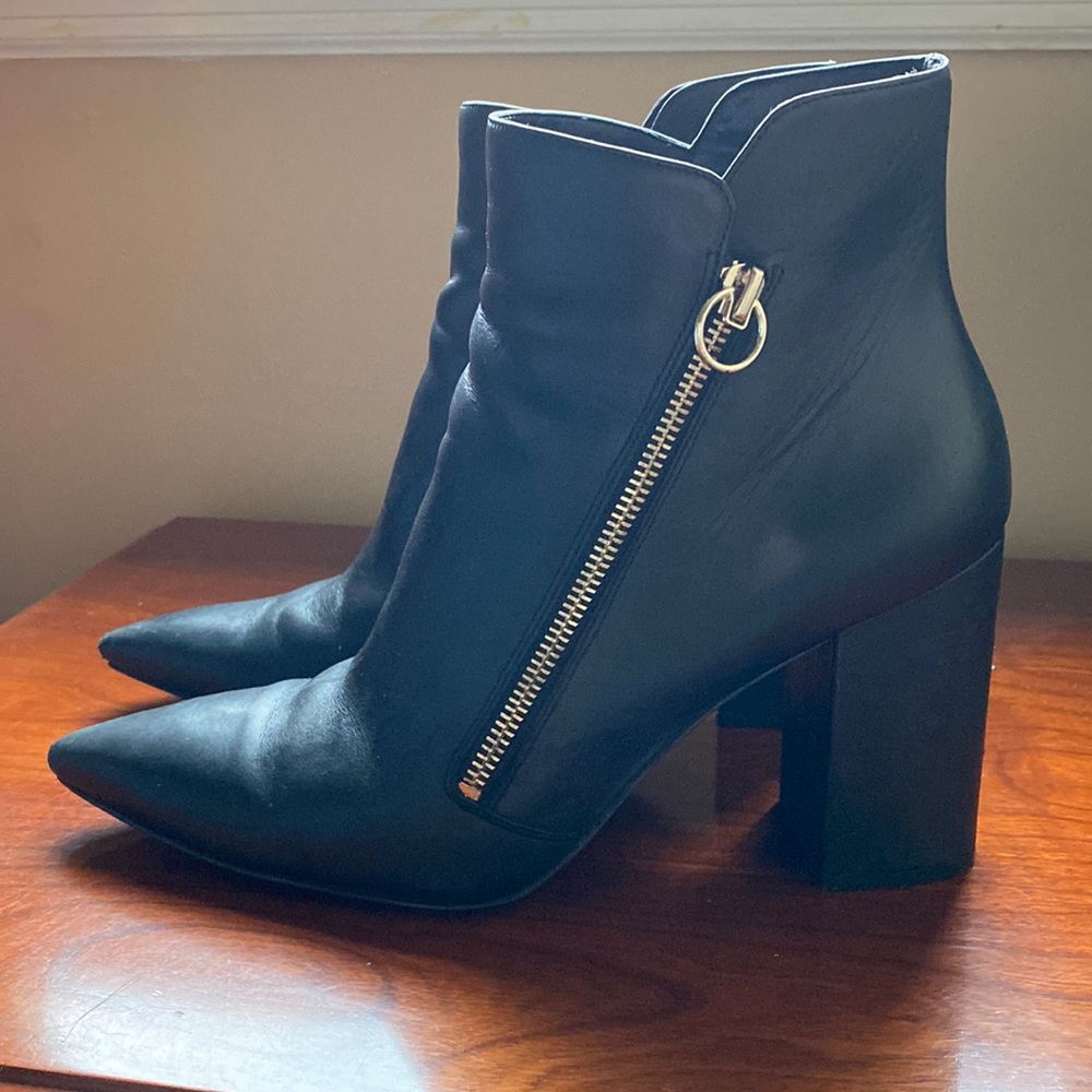 Leather Chucky Heel Boots